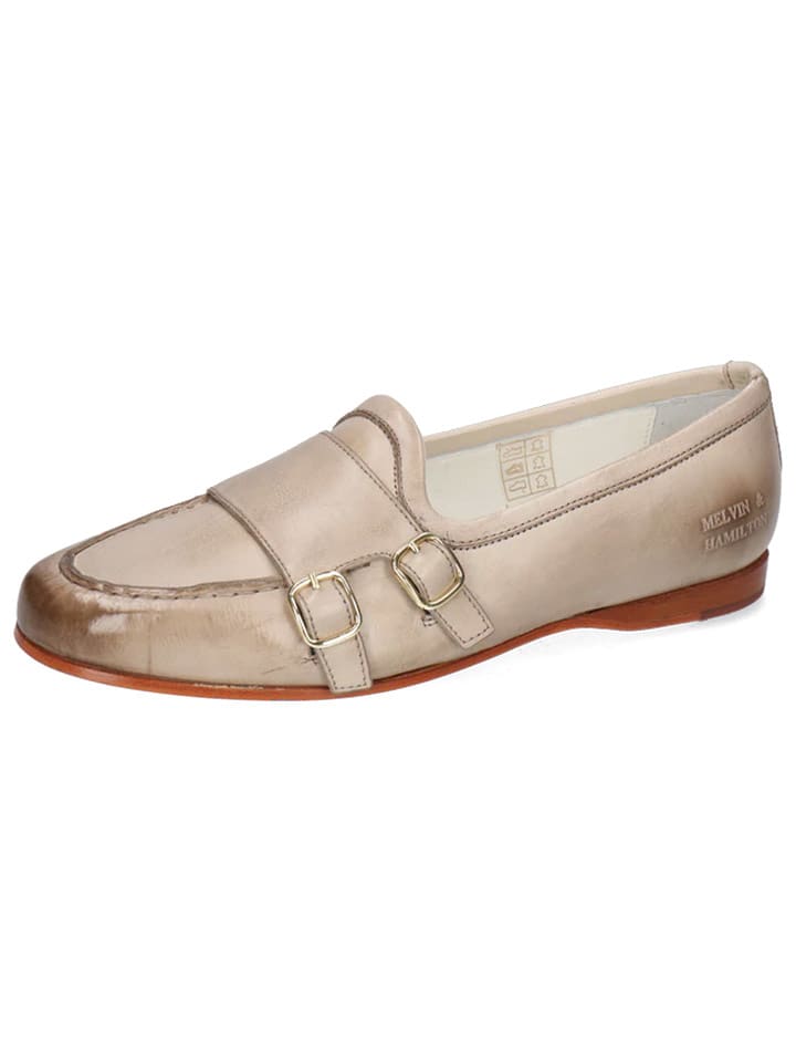 MELVIN & HAMILTON Skórzane mokasyny "Julietta 3" w kolorze beżowym rozmiar: 38
