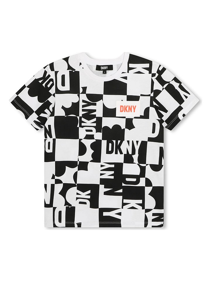 DKNY Koszulka w kolorze czarno-białym rozmiar: 176