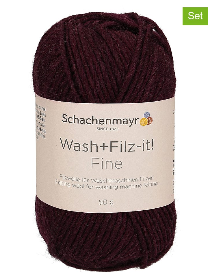 Schachenmayr since 1822 Przędza wełniana (10 szt.) "Fine" w kolorze fioletowym - 10 x 50 g rozmiar: onesize