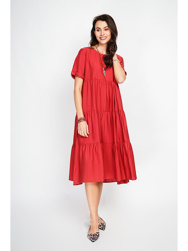 Le Jardin du Lin Sukienka w kolorze czerwonym rozmiar: 40