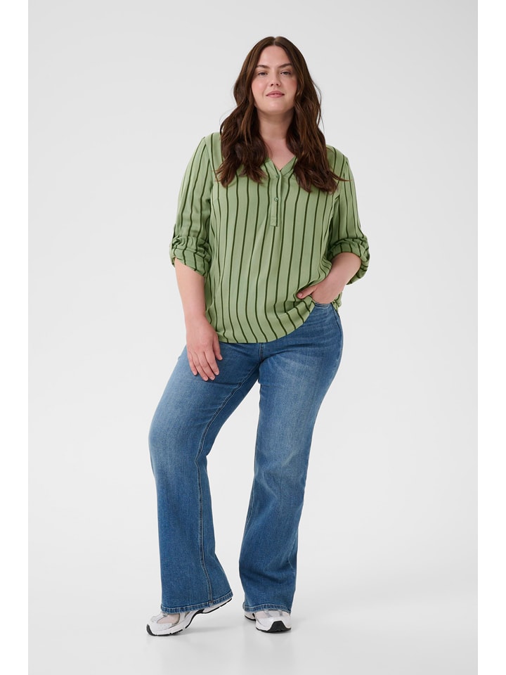 KAFFE curve Bluzka w kolorze zielono-czarnym rozmiar: 44