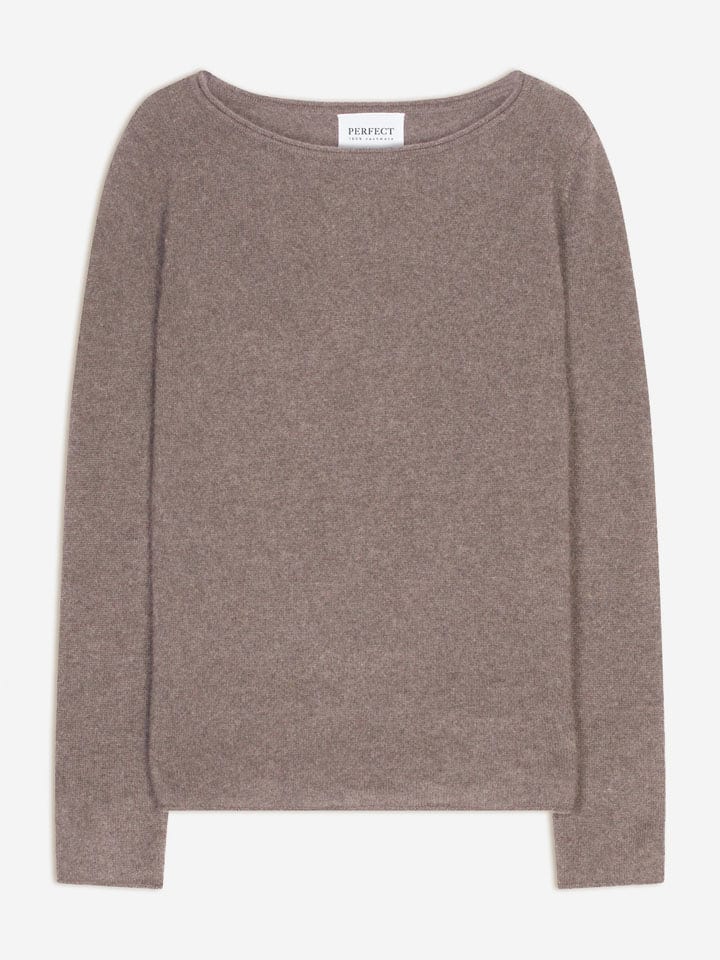 Perfect Cashmere Kaszmirowy sweter "Megan" w kolorze szarobrązowym rozmiar: S