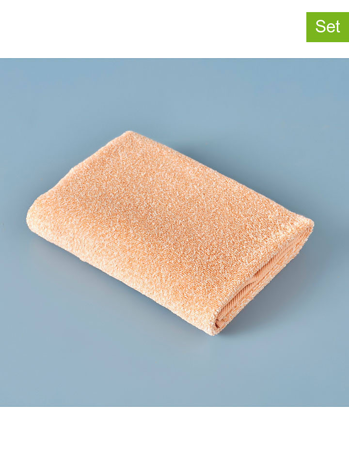 BELLA MAISON Ręczniki (2 szt.) "Lucia" w kolorze pomarańczowym dla gości - 30 x 30 cm rozmiar: onesize