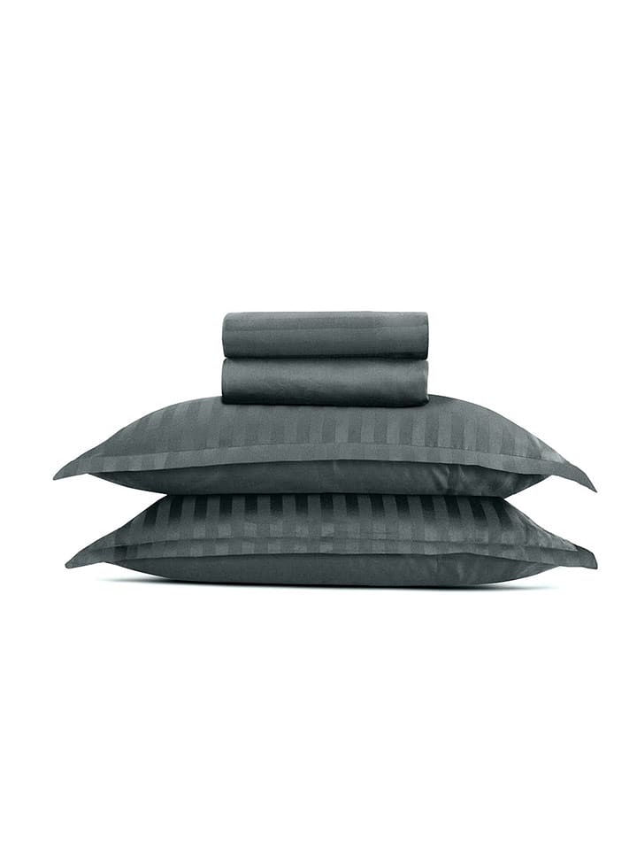 CXL by Christian Lacroix 5-częściowy zestaw satynowy w kolorze antracytowym rozmiar: 240x300 cm