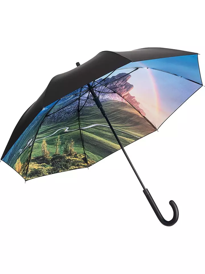 FARE Parasol w kolorze czarnym ze wzorem - Ø 105 cm rozmiar: onesize