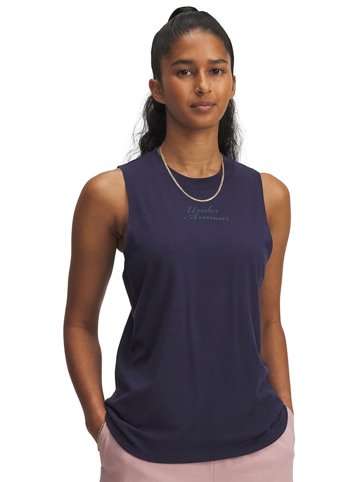 Under Armour Top sportowy w kolorze granatowym rozmiar: L