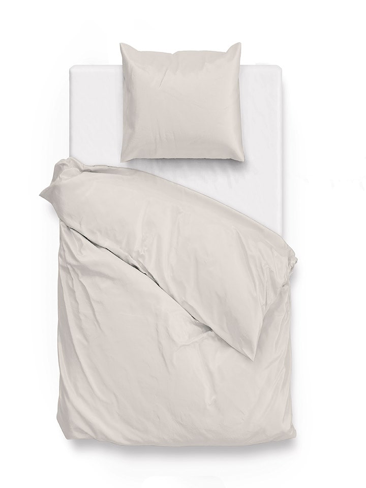 Zo!Home Komplet pościeli w kolorze kremowym z mako-satyny rozmiar: 260x220 cm