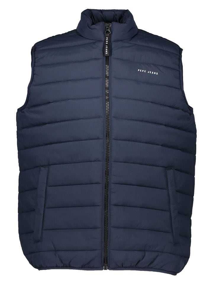 Pepe Jeans Kamizelka pikowana w kolorze granatowym rozmiar: L