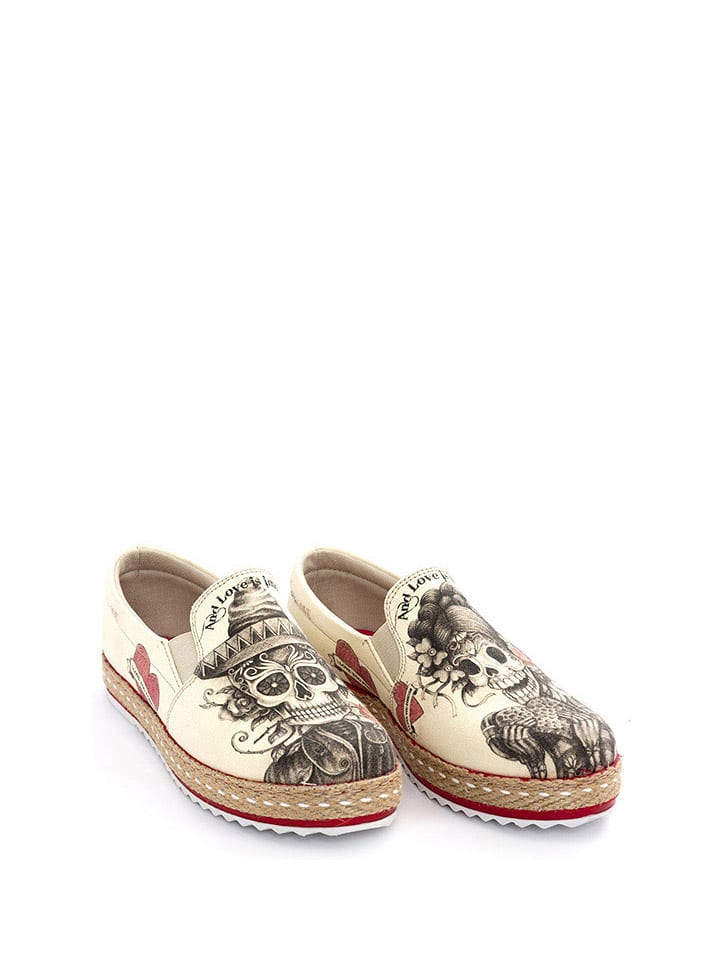 Goby Espadryle w kolorze beżowo-granatowym rozmiar: 38