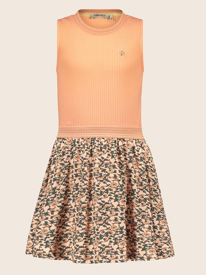 Like Flo Sukienka "Moon" w kolorze zielono-pomarańczowym rozmiar: 146