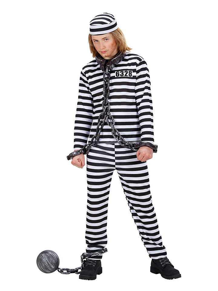 Carnival Party 3-częściowy kostium w kolorze czarno-białym rozmiar: 140