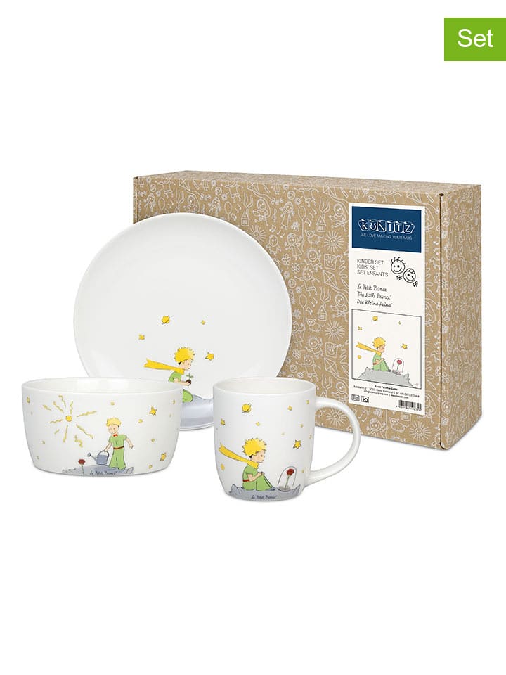 Könitz 3-częściowy zestaw naczyń "Le Petit Prince" w kolorze białym rozmiar: onesize