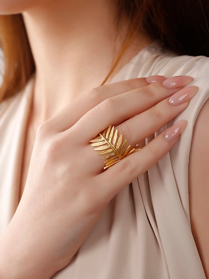 Nakkash Pozłacany pierścionek rozmiar: onesize