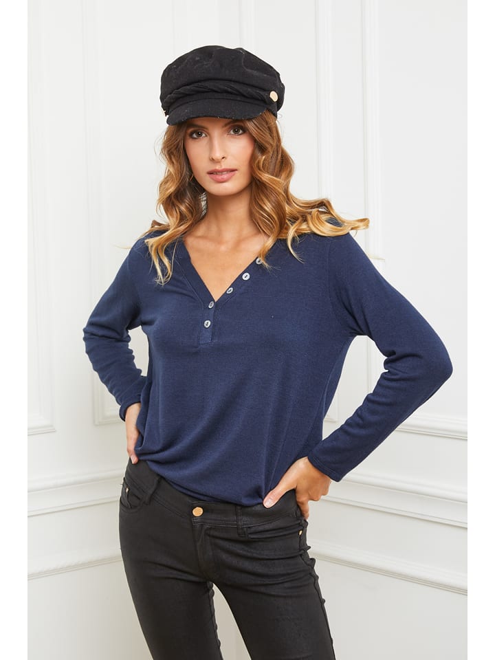 Joséfine Sweter "Abana" w kolorze granatowym rozmiar: S