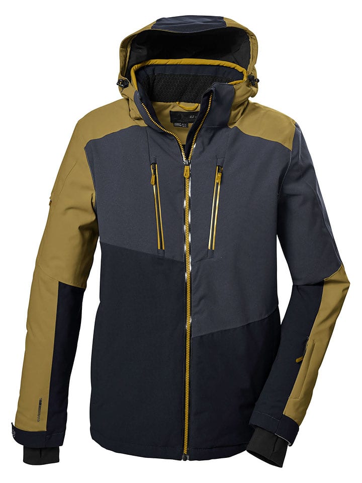 Killtec Kurtka funkcyjna "KSW 70" w kolorze czarno-szaro-oliwkowym rozmiar: 3XL