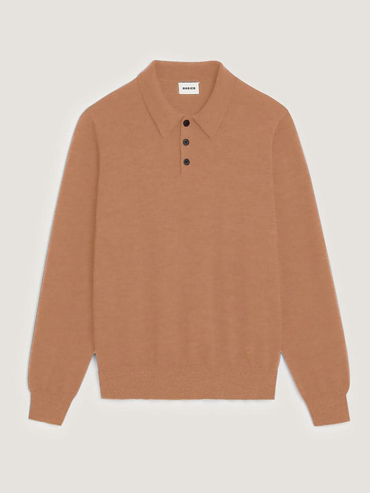 Rodier Wełniany sweter w kolorze jasnobrązowym rozmiar: XL