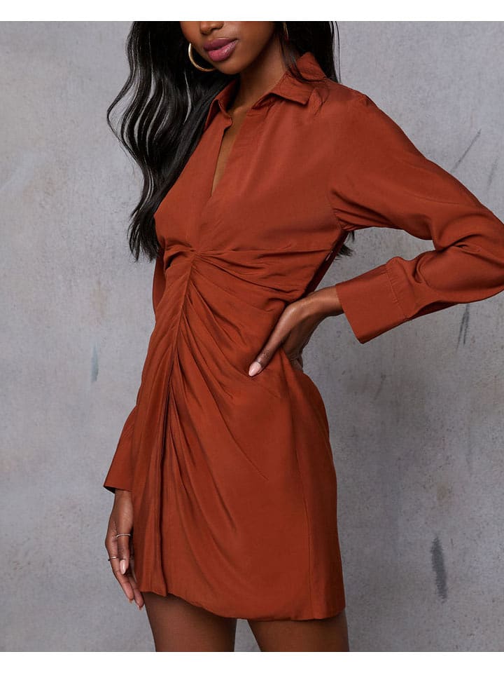 Milan Kiss Sukienka w kolorze jasnobrązowym rozmiar: L