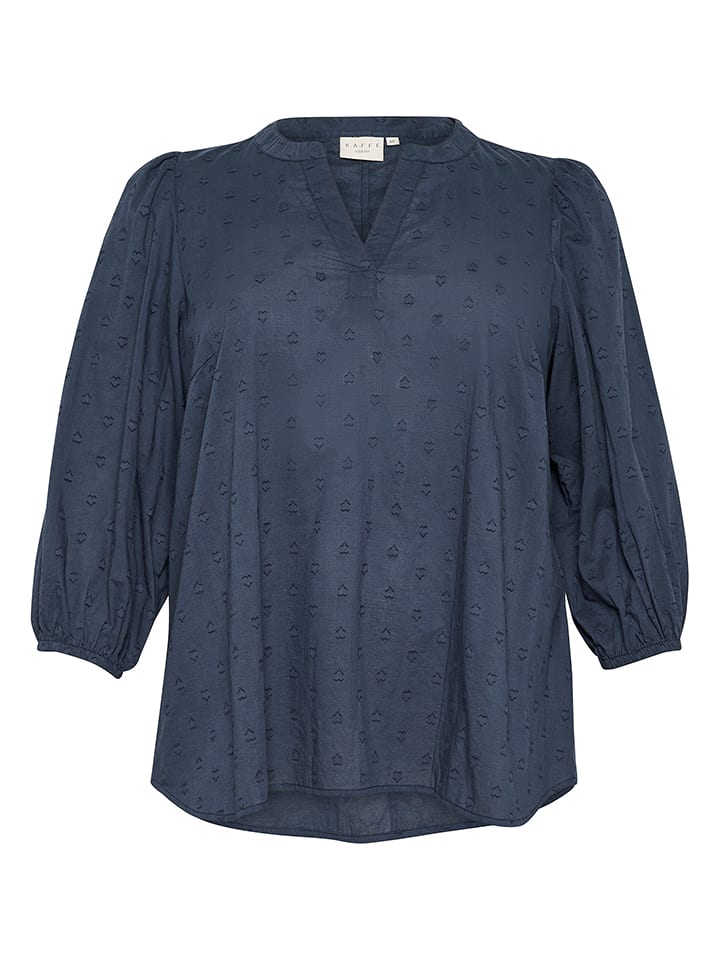 KAFFE curve Bluzka w kolorze granatowym rozmiar: 50