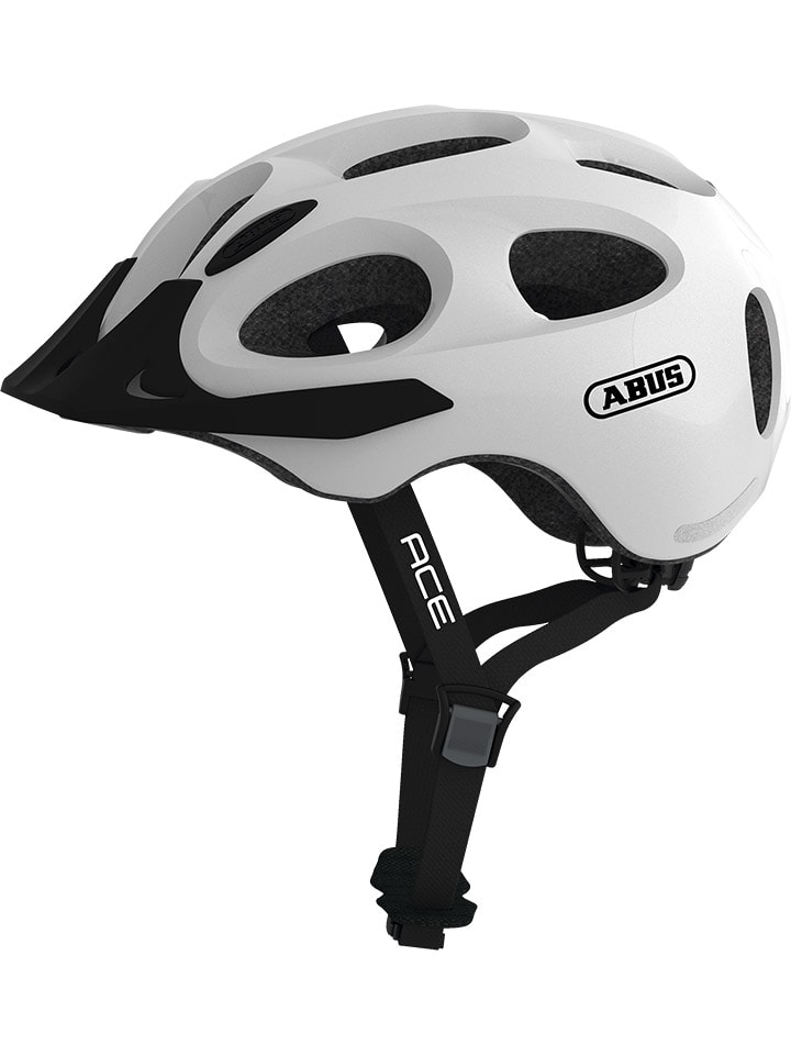 ABUS Kask rowerowy "Youn-I ACE" w kolorze białym rozmiar: 56-61 cm