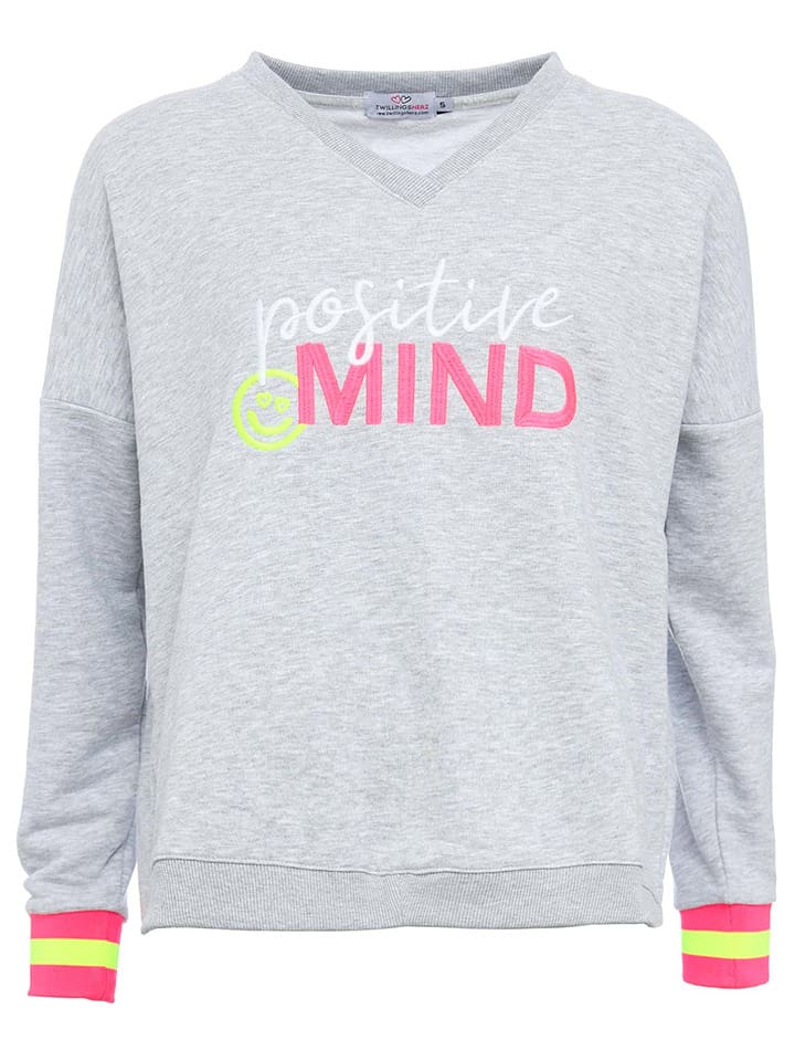 Zwillingsherz Bluza "Talisa" w kolorze jasnoszarym rozmiar: S/M