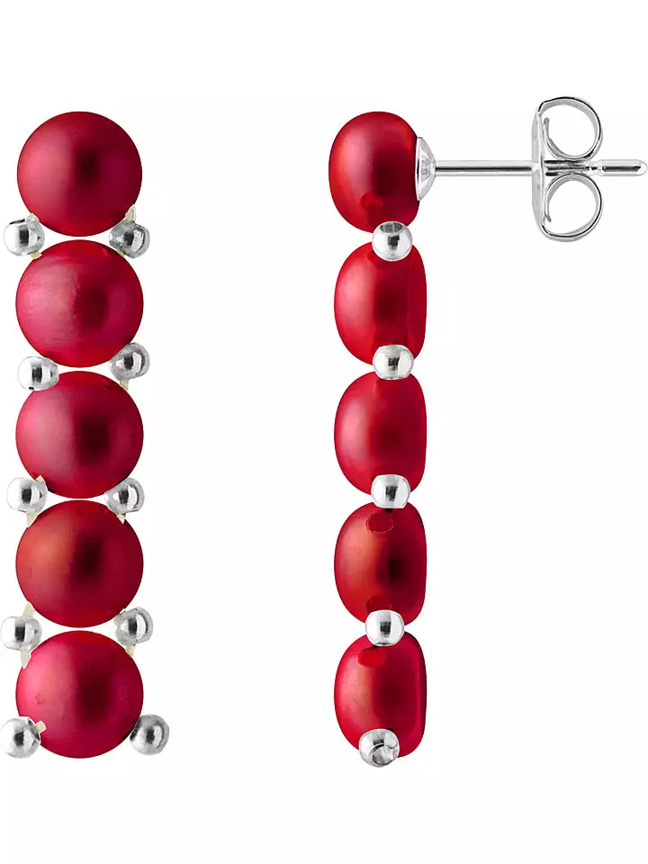 Pearline Srebrne kolczyki-wkrętki z perłami rozmiar: onesize