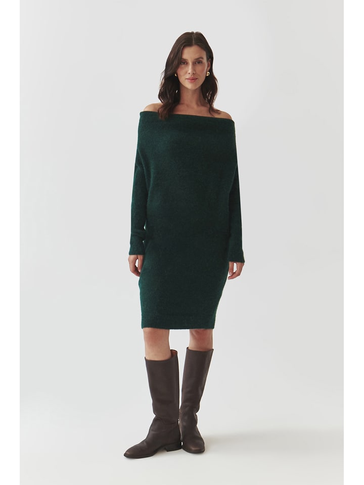 TATUUM Sukienka dzianinowa w kolorze ciemnozielonym rozmiar: XS