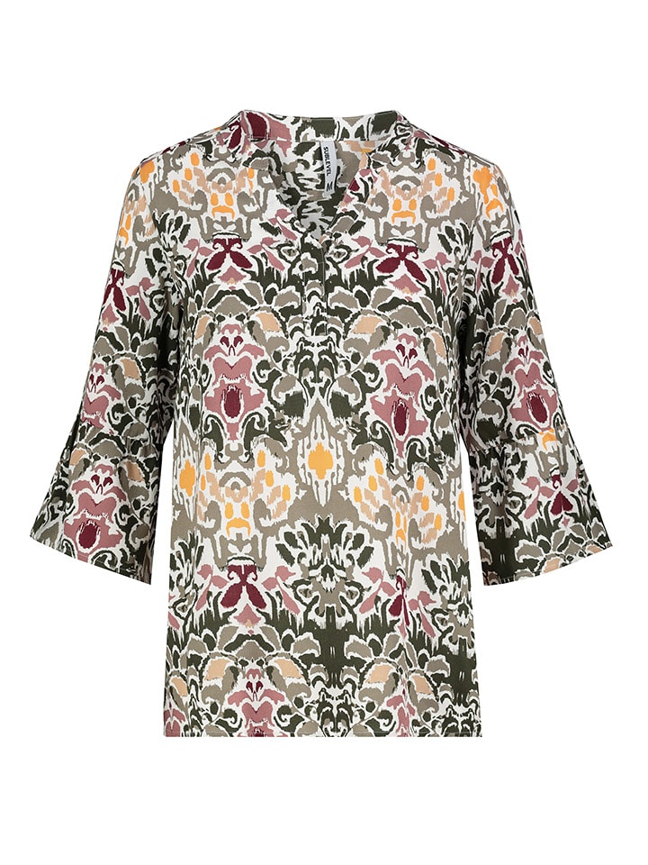 Sublevel Bluzka w kolorze ciemnozielono-szaroróżowym rozmiar: M