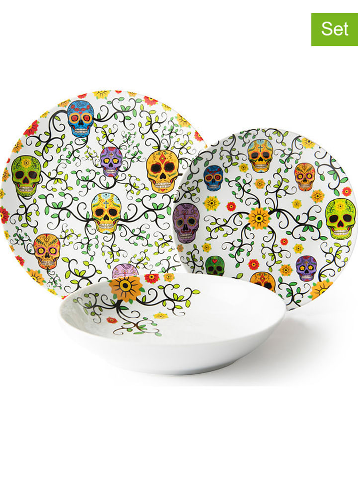 Trendy Kitchen by EXCÉLSA 18-częściowy zestaw talerzy ze wzorem rozmiar: onesize