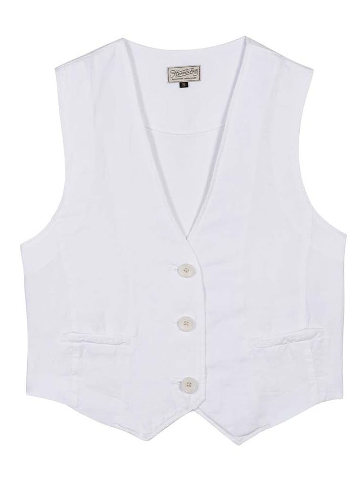 Herrlicher Lniana kamizelka w kolorze białym rozmiar: M