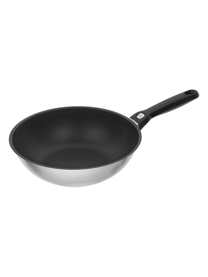 Ballarini Patelnia wok "Pesaro" w kolorze srebrno-czarnym - Ø 28 cm rozmiar: onesize