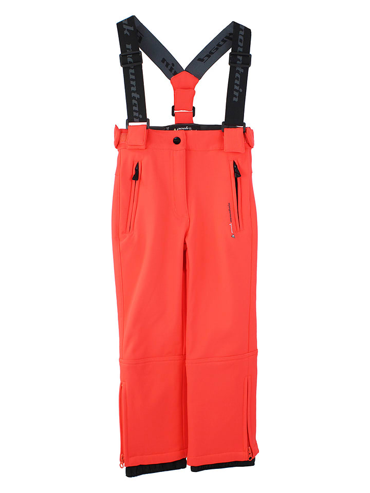 Peak Mountain Softshellowe spodnie narciarskie w kolorze koralowym rozmiar: 98