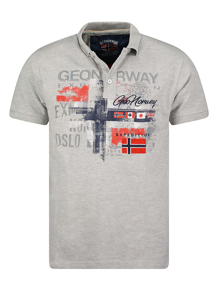 Geographical Norway Koszulka polo "Ketchup" w kolorze jasnoszarym rozmiar: 140