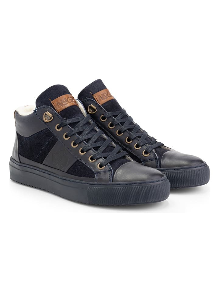 NoGRZ Skórzane sneakersy "P.daCortona" w kolorze granatowym rozmiar: 36