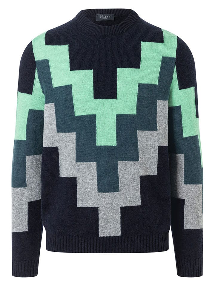 Maerz Muenchen Wełniany sweter w kolorze granatowym rozmiar: 56