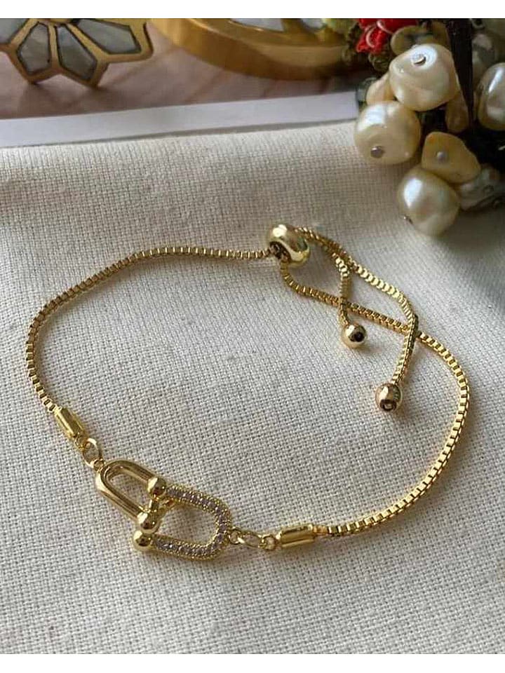 Luseera Pozłacana bransoletka z cyrkoniami rozmiar: onesize