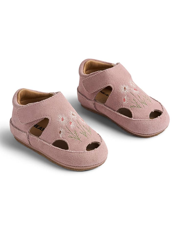 Wheat Skórzane półsandały w kolorze jasnoróżowym rozmiar: 20