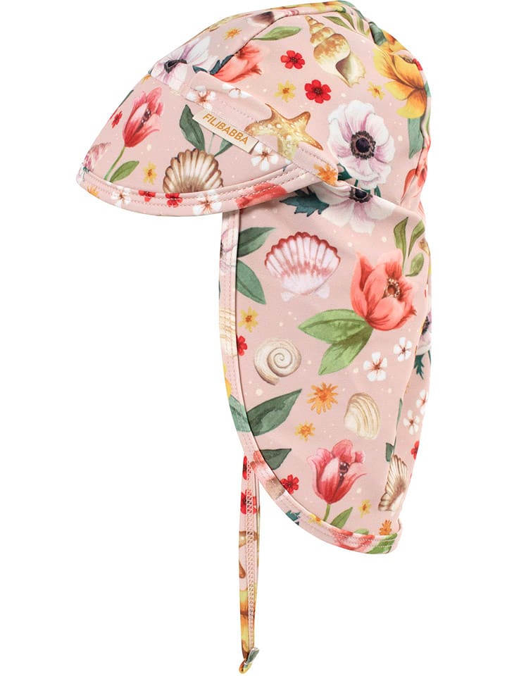 Filibabba Czapka "Lykke Ocean Blossom" w kolorze jasnoróżowym rozmiar: 80-98
