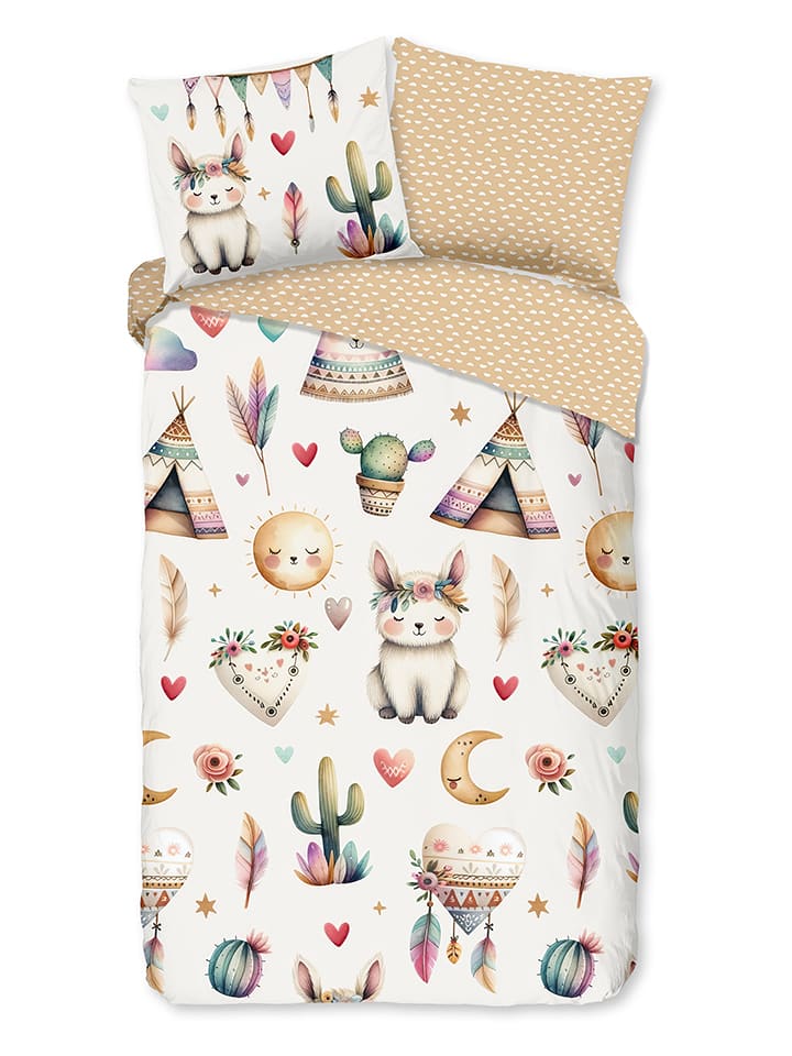 Good Morning Komplet pościeli "Luz" w kolorze kremowo-beżowym rozmiar: 100x135 cm