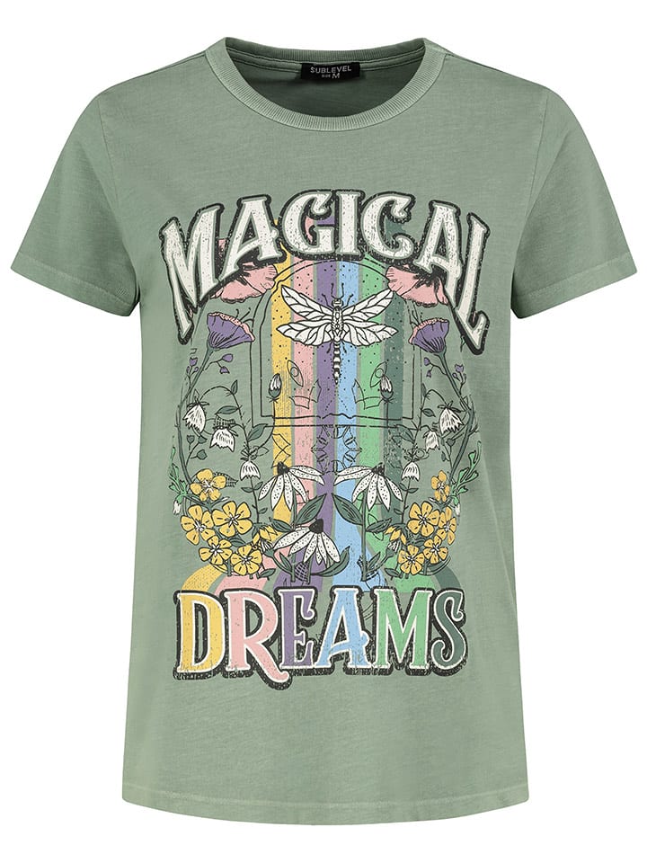 Sublevel Koszulka w kolorze jasnozielonym rozmiar: M