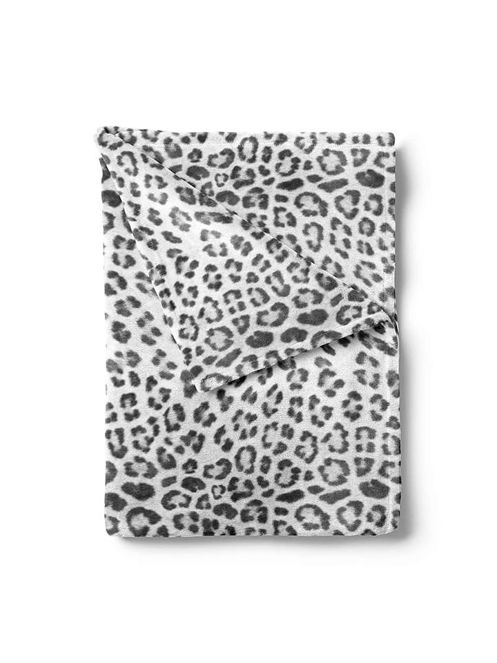 Zo!Home Pled "Snow Leopard" w kolorze szarym rozmiar: 140x200 cm