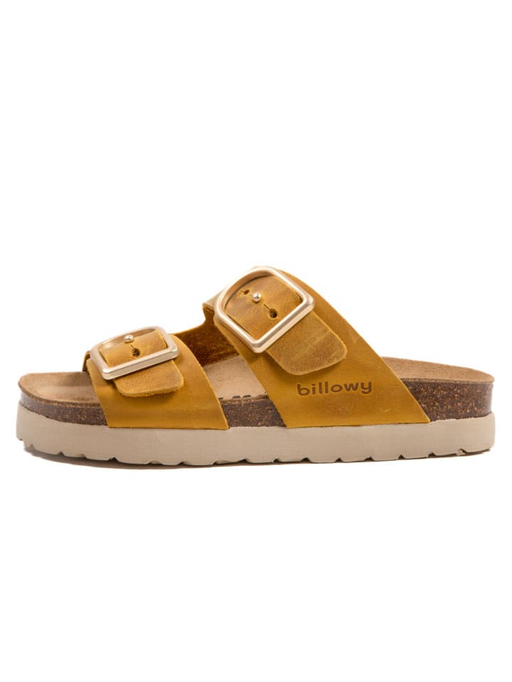 billowy Skórzane klapki w kolorze żółtym rozmiar: 40