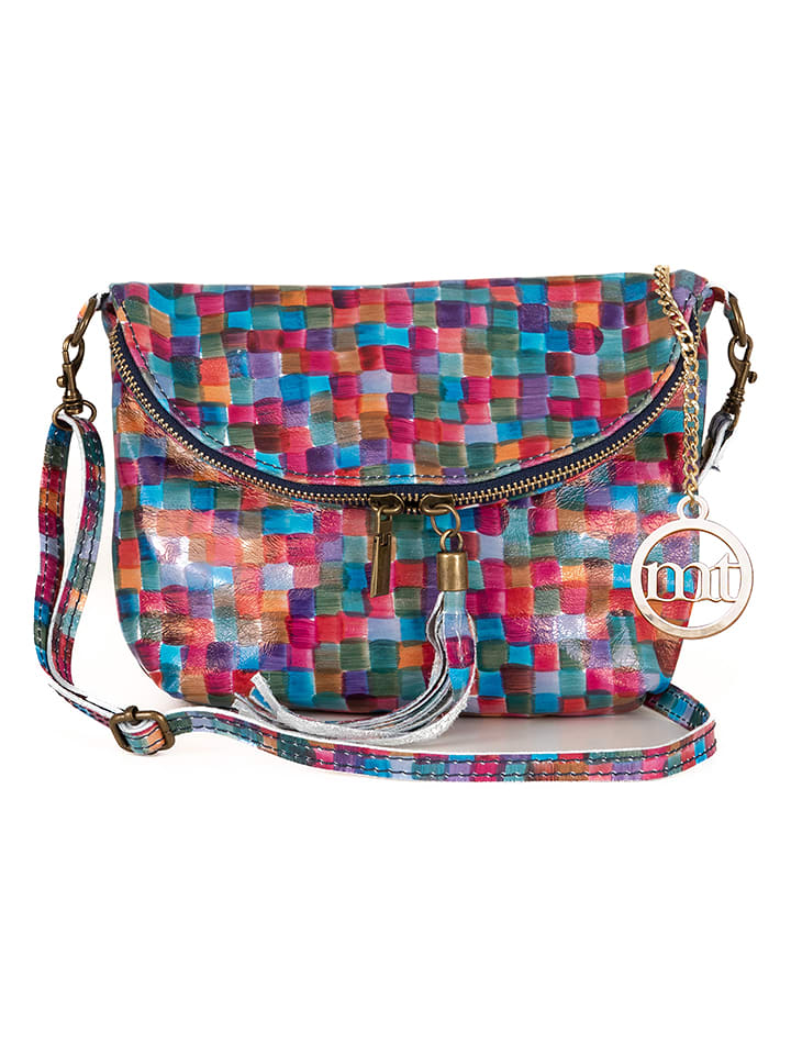 Mia Tomazzi Skórzana torebka "Famagosta" ze wzorem - 24 x 18 x 4 cm rozmiar: onesize