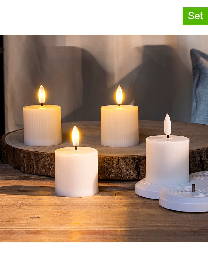Nordheim Świeczki LED (4 szt.) w kolorze białym - wys. 5 x Ø 5 cm rozmiar: onesize