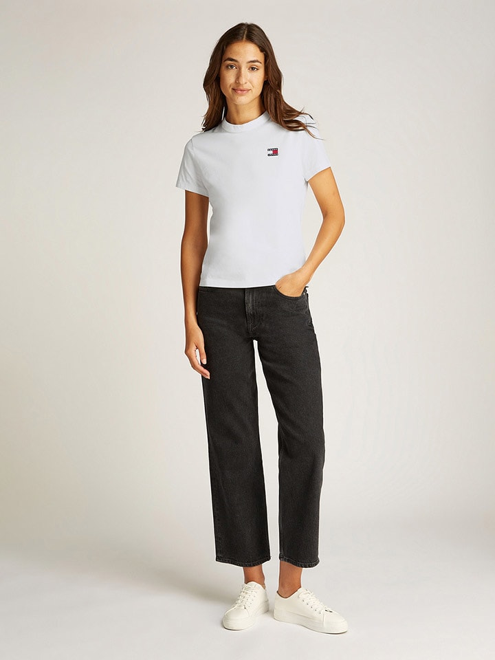 TOMMY JEANS Koszulka w kolorze białym rozmiar: XS