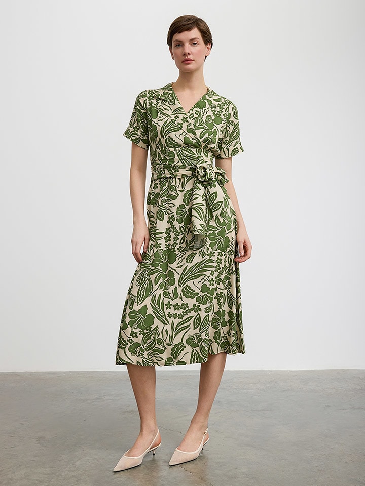 BGN Sukienka w kolorze beżowo-zielonym rozmiar: 36