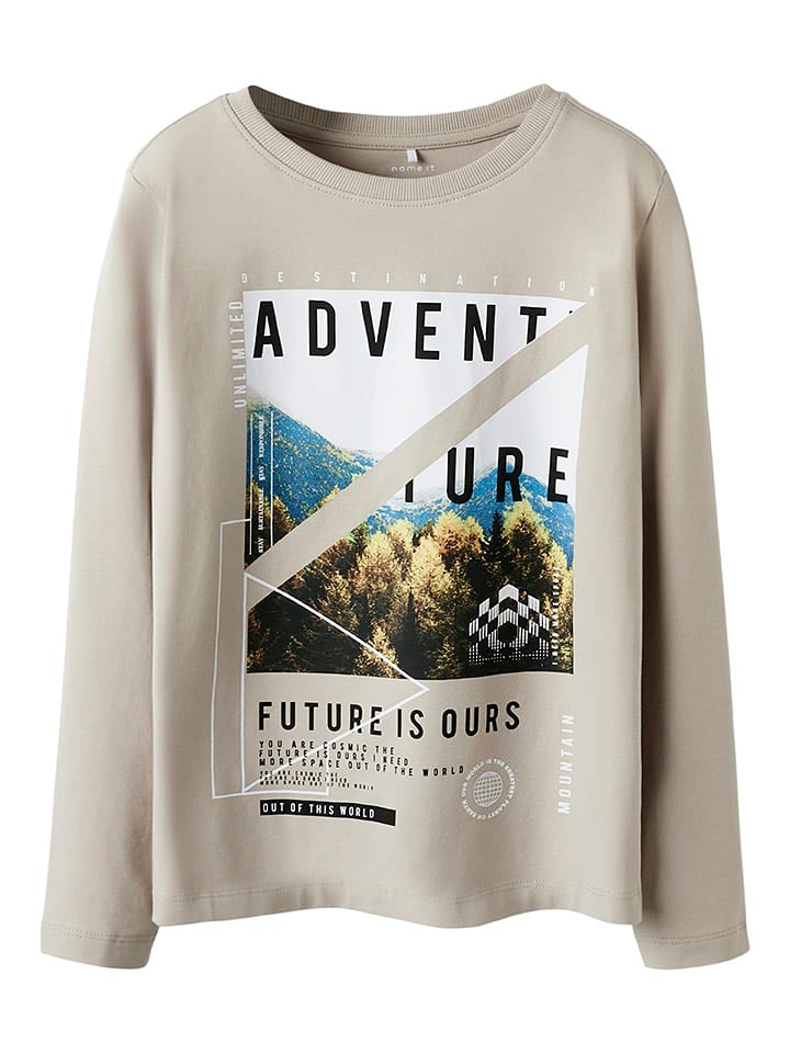 name it Koszulka "Rafadi" w kolorze beżowym rozmiar: 146/152