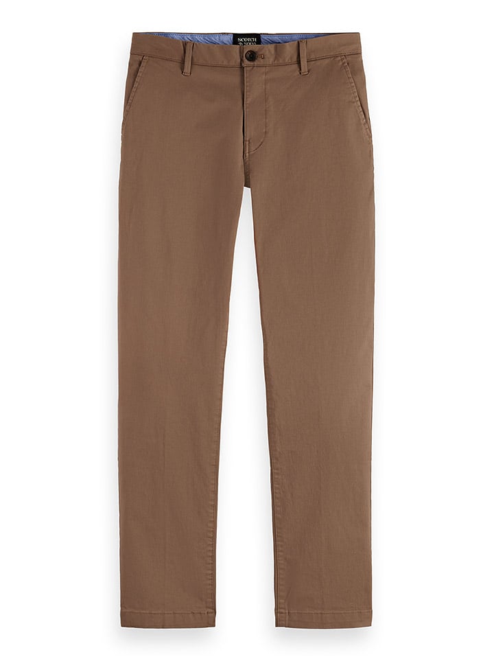Scotch & Soda Spodnie chino w kolorze brązowym rozmiar: W34/L32