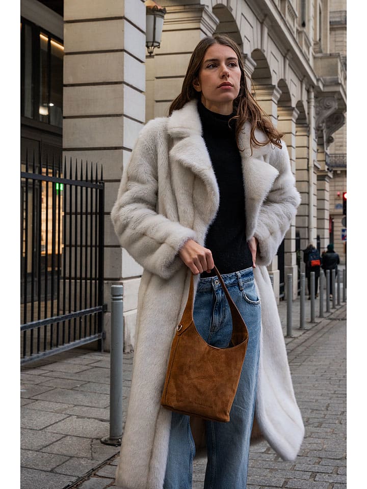 maison héritage PARIS Skórzana torebka "Clison" w kolorze jasnobrązowym - 24 x 45 x 8 cm rozmiar: onesize