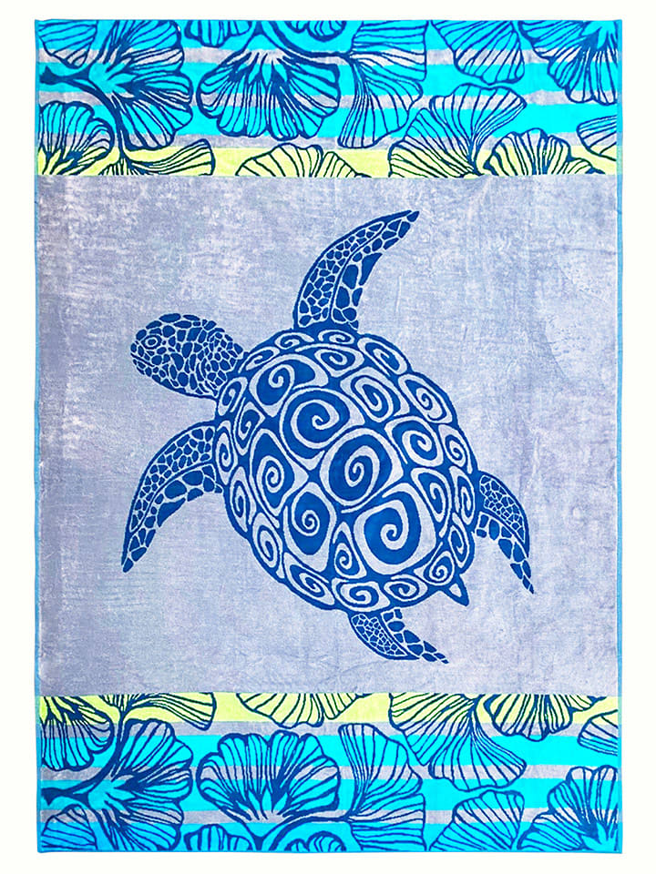 Le Comptoir de la Plage Ręcznik plażowy w kolorze błękitno-niebieskim - 180 x 140 cm rozmiar: onesize