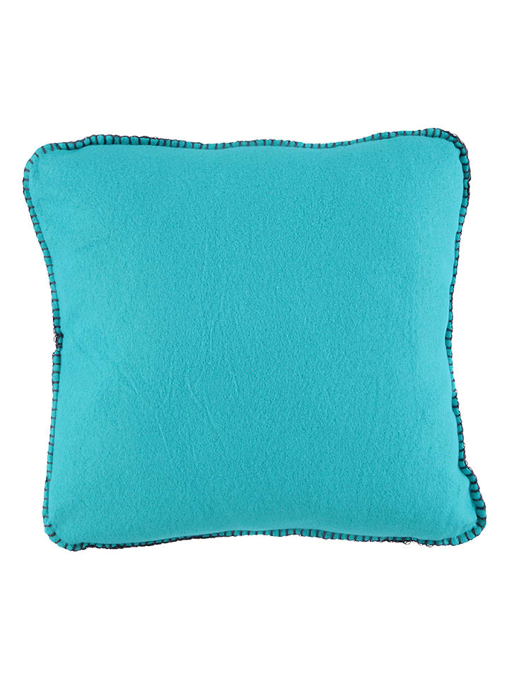 Schiesser Poduszka "Double Face" w kolorze turkusowo-antracytowym rozmiar: 50x50 cm